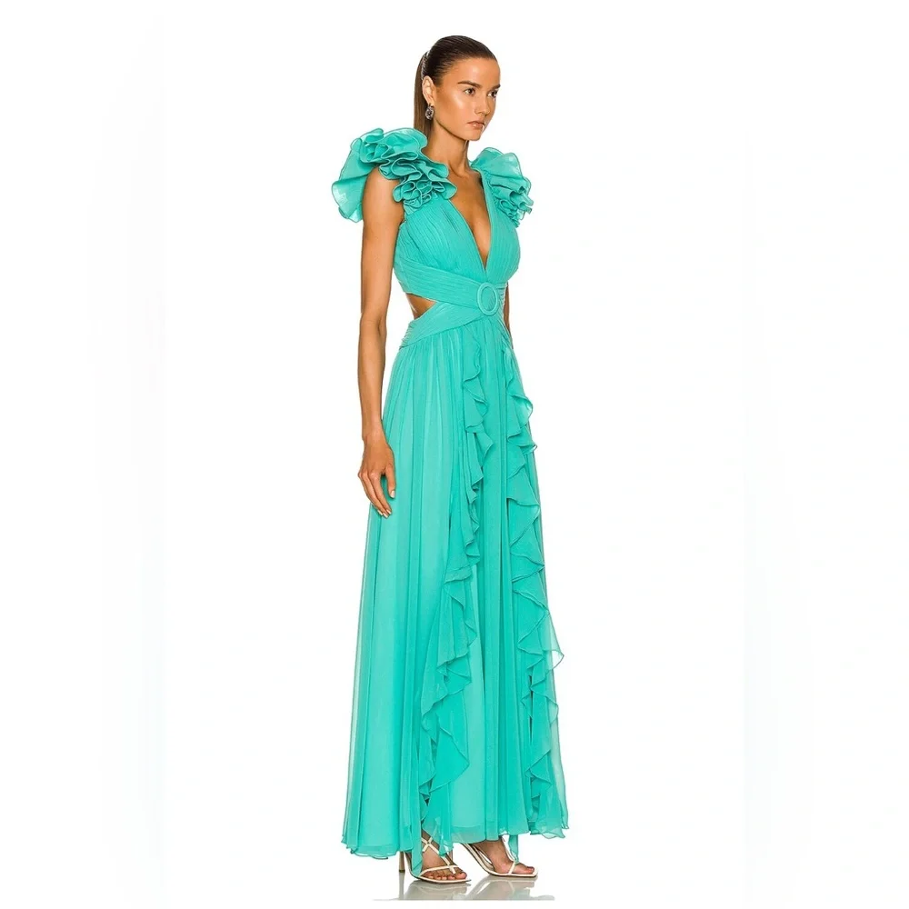 PatBo Ruffled Plunge Maxi Dress - Picture 7 of 7